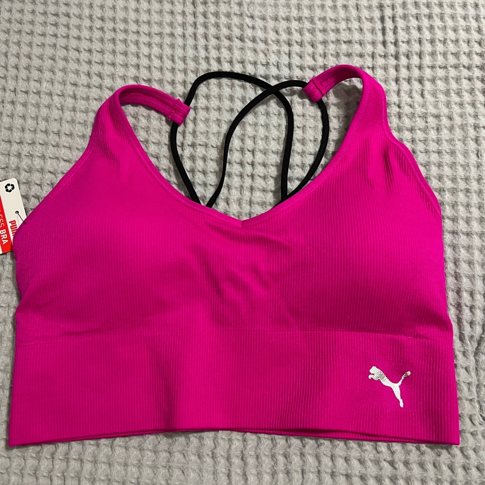 Puma Women's Vibrant Pink Sports Bra